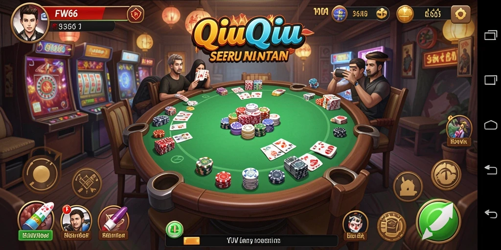 Gameplay QiuQiu yang menegangkan dan seru.