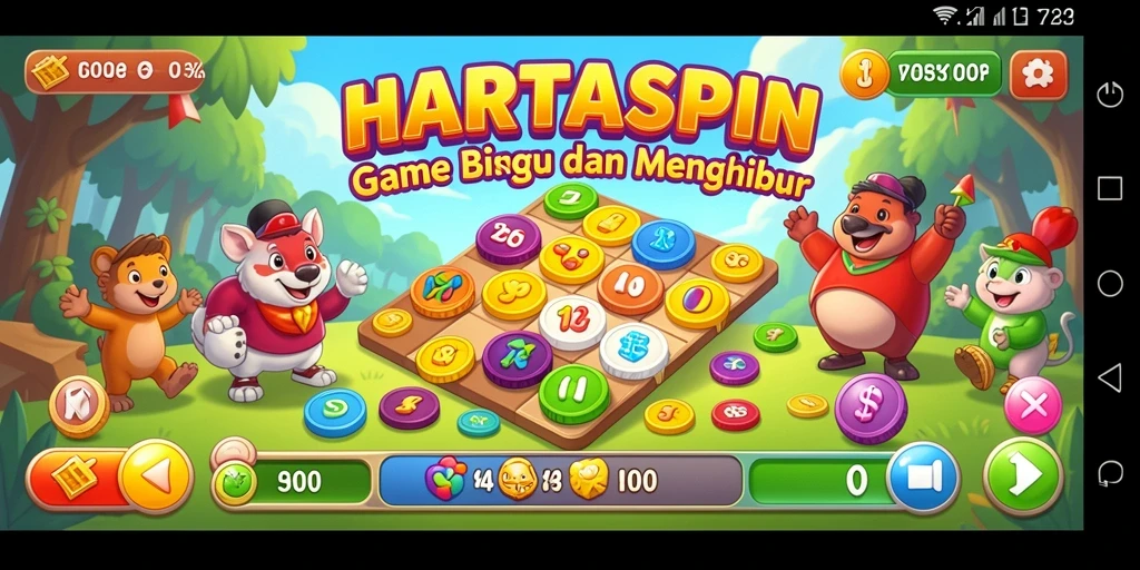 Screenshot gameplay <strong>HARTASPIN</strong> menunjukkan aksi seru permainan Bingo.