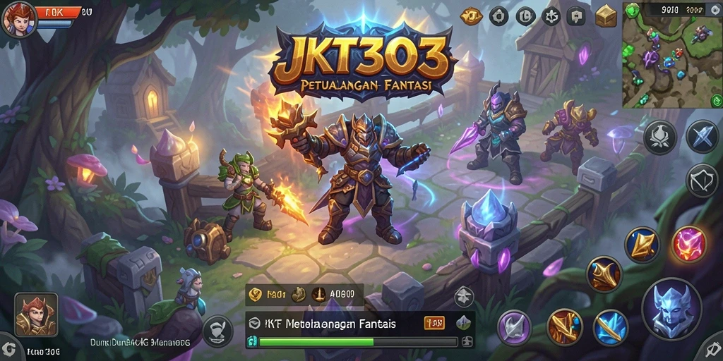 Screenshot gameplay menampilkan aksi pertempuran epik dalam JKT303.