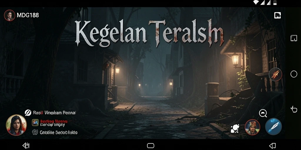 Screenshot gameplay MDG188 menunjukkan suasana Horror yang mencekam.