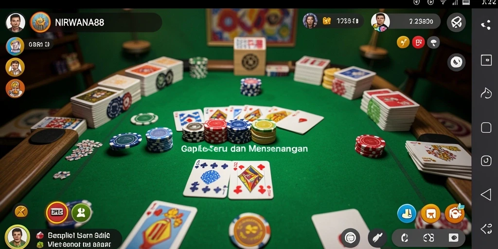Gameplay seru Gaple di NIRWANA88 dengan teman.