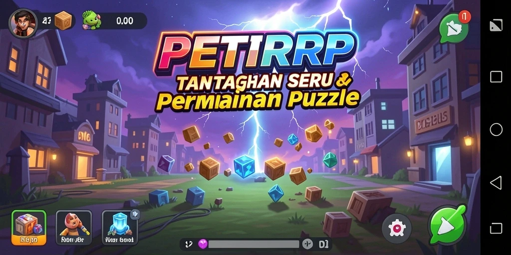 Tampilan gameplay seru dari PETIRRP dengan berbagai tantangan puzzle.