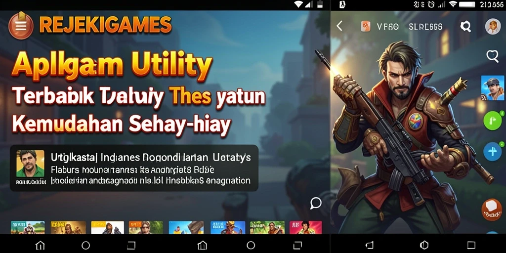 Screenshot utama REJEKIGAMES menampilkan tampilan antarmuka aplikasi Utility.