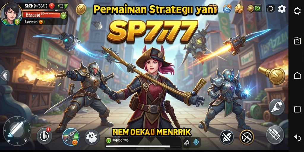 Tangkapan layar SP777 menampilkan aksi strategis dalam pertempuran di dunia SLG.